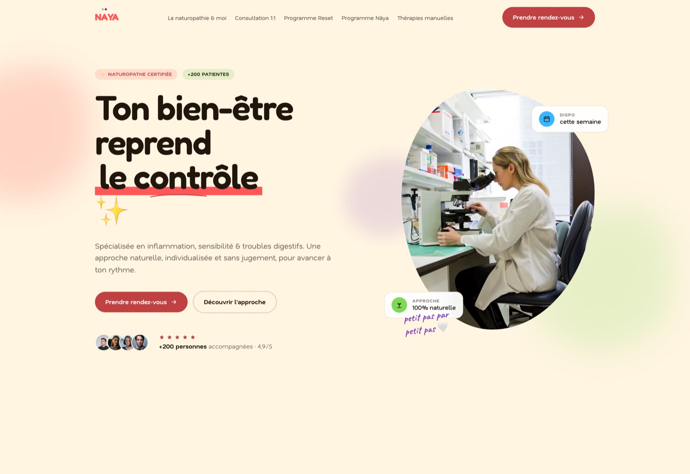 Aperçu du site Näya Naturopathe